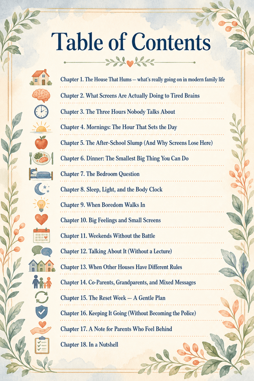 Screens Without The Stress - A gentle guide to healthier habits, calmer evenings, and better sleep. - PDF Guide Universe